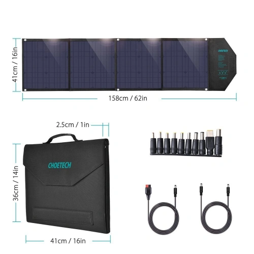 Kup Napenergia töltő Choetech SC007 80W hajtogatható DC, USB-C, 2xUSB-A PD, QC fekete - CHT83 - {ean13} - Sklep Home Screen