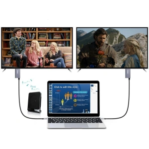 Kup Adapter HUB Choetech XCH-M18GY USB-C/HDMI 4K - USB-C PD pentru MacBook/PC 1.8m gri - CHT84 - {ean13} - Sklep Home Screen