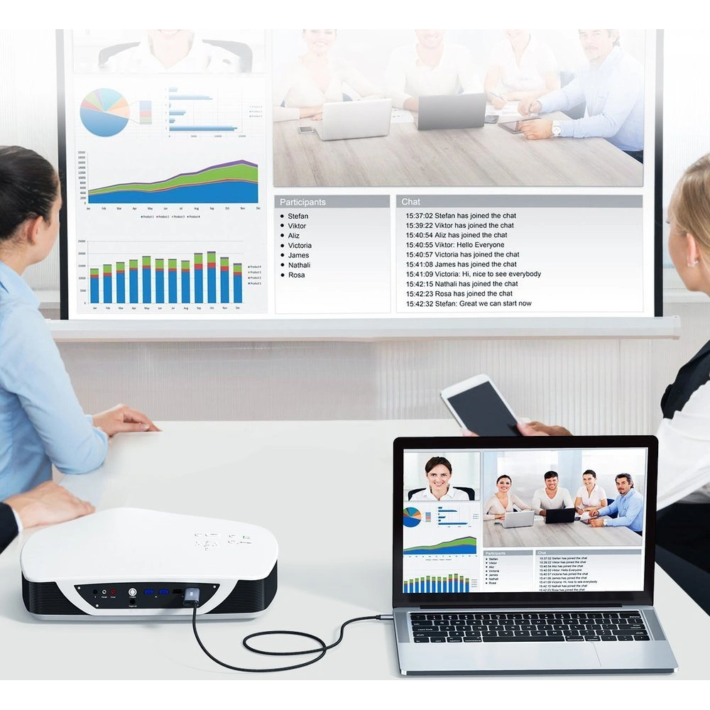 Adapter HUB Choetech XCH-M18GY USB-C/HDMI 4K - USB-C PD do MacBook/PC 1.8m szary