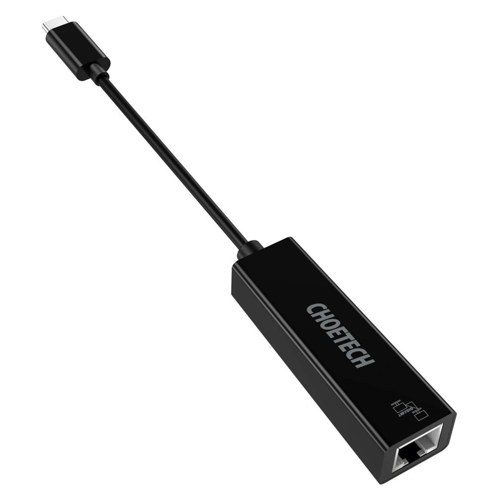 Zewnętrzna karta sieciowa Choetech HUB-R01 RJ45/USB-C (1000Mbps) Ethernet czarna