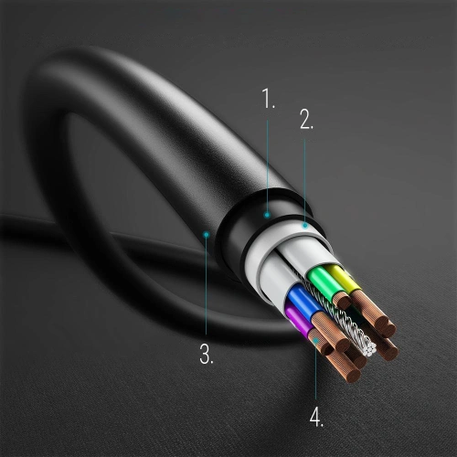 Buy Choetech CC0004 USB-C/USB-C Cable 3A 3m black - CHT88 - {ean13} - Home Screen Store Europe