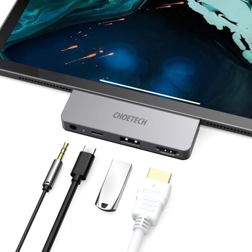Buy Choetech HUB-M13 HUB 4in1 USB-C 60W PD black - CHT90 - {ean13} - Home Screen Store Europe