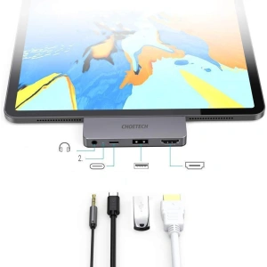 Kup Adapter HUB Choetech HUB-M13 4in1 USB-C 60W PD negru - CHT90 - {ean13} - Sklep Home Screen