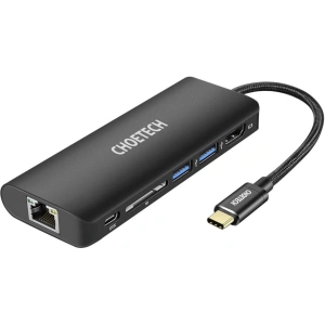 Buy Choetech HUB-M05 HUB 6in1 USB-C 100W PD black - CHT92 - {ean13} - Home Screen Store Europe