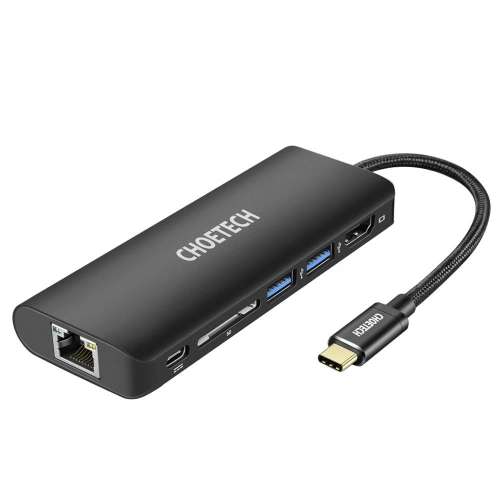 Kup Adaptér HUB Choetech HUB-M05 6v1 USB-C 100W PD černý - CHT92 - {ean13} - Sklep Home Screen