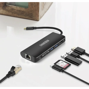 Kup Adapter HUB Choetech HUB-M05 6w1 USB-C 100W PD czarny - CHT92 - {ean13} - Sklep Home Screen