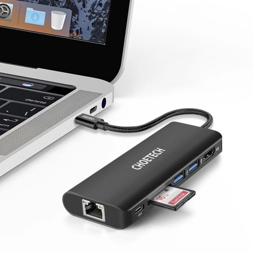Buy Choetech HUB-M05 HUB 6in1 USB-C 100W PD black - CHT92 - {ean13} - Home Screen Store Europe