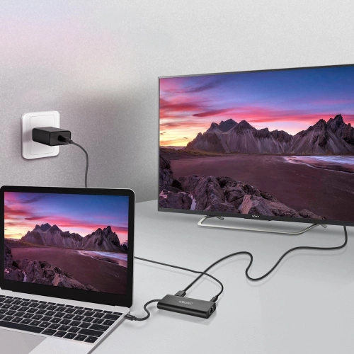 Buy Choetech HUB-M05 HUB 6in1 USB-C 100W PD black - CHT92 - {ean13} - Home Screen Store Europe