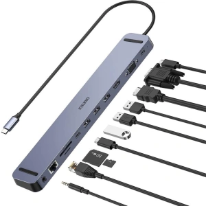 Buy Choetech HUB-M20 HUB 11in1 USB-C 100W PD gray - CHT93 - {ean13} - Home Screen Store Europe