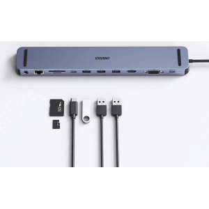 Kup Adapter HUB Choetech HUB-M20 11w1 USB-C 100W PD szary - CHT93 - {ean13} - Sklep Home Screen