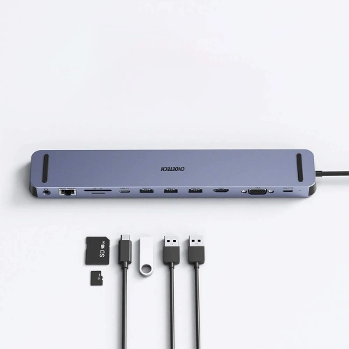 Buy Choetech HUB-M20 HUB 11in1 USB-C 100W PD gray - CHT93 - {ean13} - Home Screen Store Europe