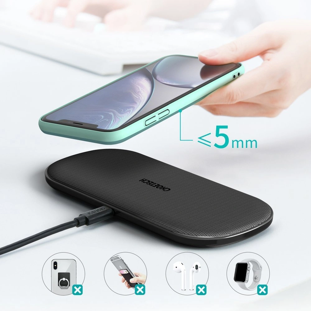 Ładowarka bezprzewodowa Choetech T535-S (H) 2w1 Qi 10W czarny