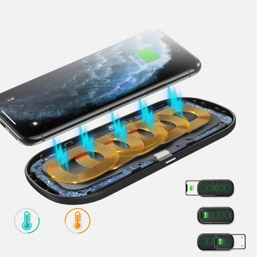 Buy Choetech T535-S (H) Wireless Charger 2in1 Qi 10W black - CHT95 - {ean13} - Home Screen Store Europe