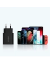 Kup Hálózati töltő Choetech Q5003 QC3.0 18W 3A + USB-A/USB-C kábel 1m fekete - CHT96 - {ean13} - Sklep Home Screen