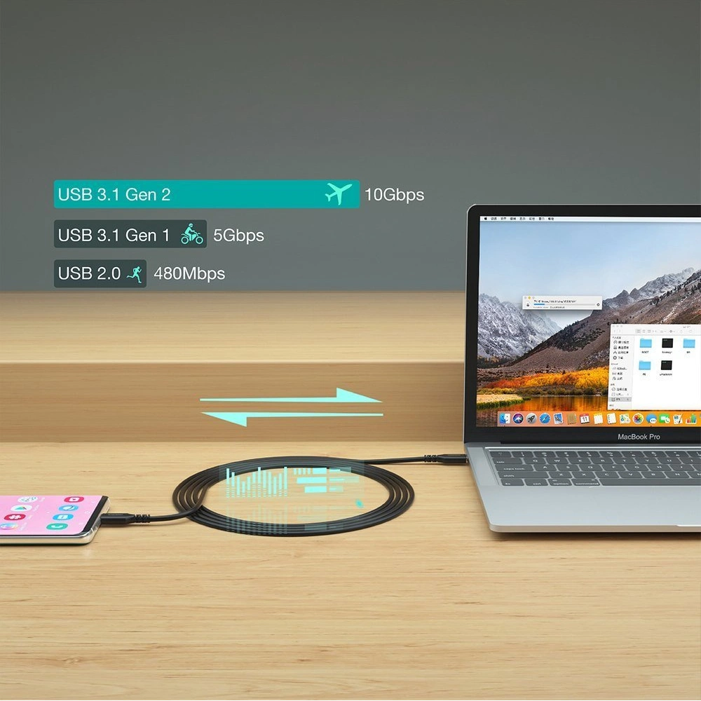 Kabel Choetech XCC-1007 USB-C/USB-C 3.2 Gen 2 100W PD 2m czarny