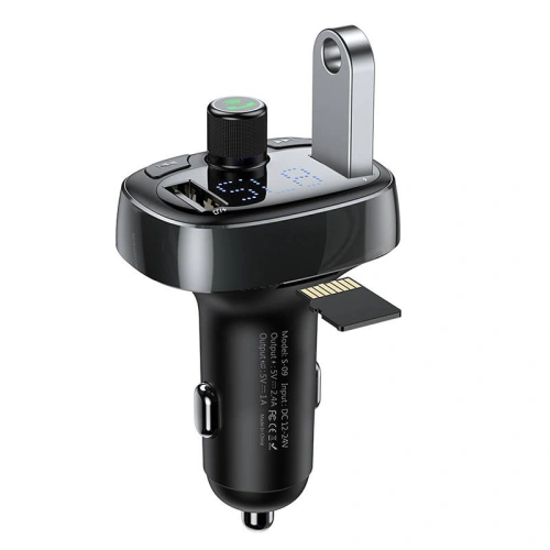 Buy Baseus T-typed S-09 Transmitter FM Bluetooth (black) - BSU4329 - {ean13} - Home Screen Store Europe