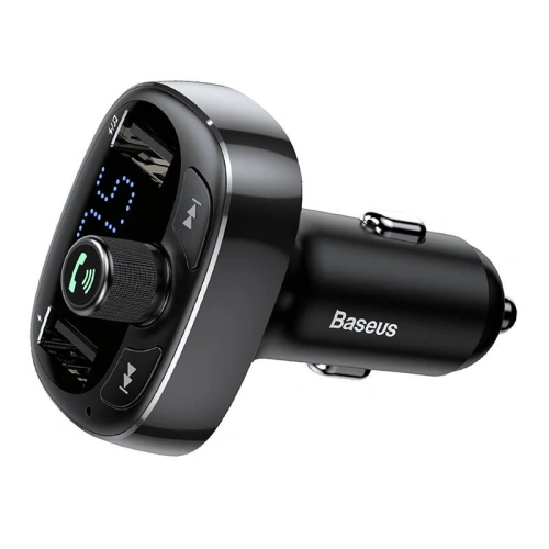 Kup Transmiter FM Baseus T-typed S-09 Bluetooth (czarny) - BSU4329 - {ean13} - Sklep Home Screen