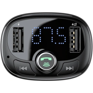 Kup Transmiter FM Baseus T-typed S-09 Bluetooth (czarny) - BSU4329 - {ean13} - Sklep Home Screen