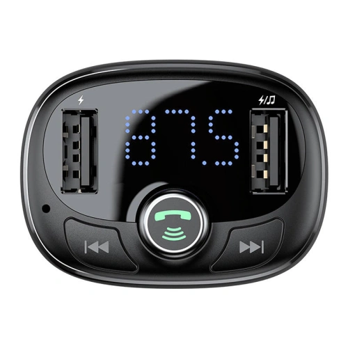 Kup Transmiter FM Baseus T-typed S-09 Bluetooth (czarny) - BSU4329 - {ean13} - Sklep Home Screen
