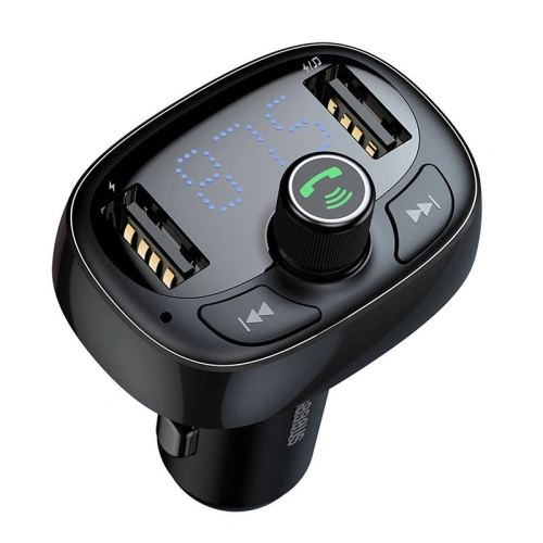 Kup Transmiter FM Baseus T-typed S-09 Bluetooth (czarny) - BSU4329 - {ean13} - Sklep Home Screen