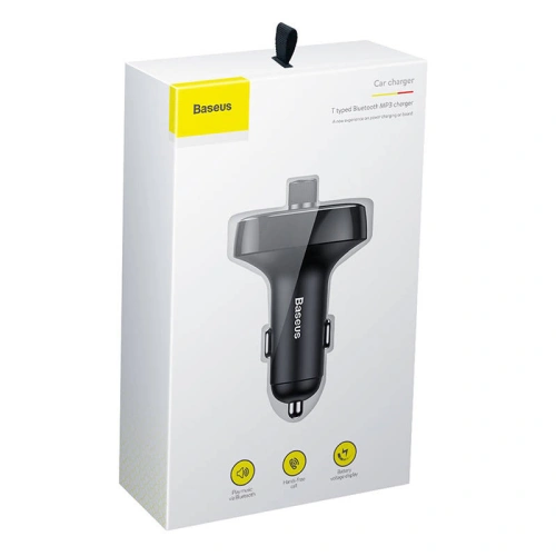 Buy Baseus T-typed S-09 Transmitter FM Bluetooth (black) - BSU4329 - {ean13} - Home Screen Store Europe