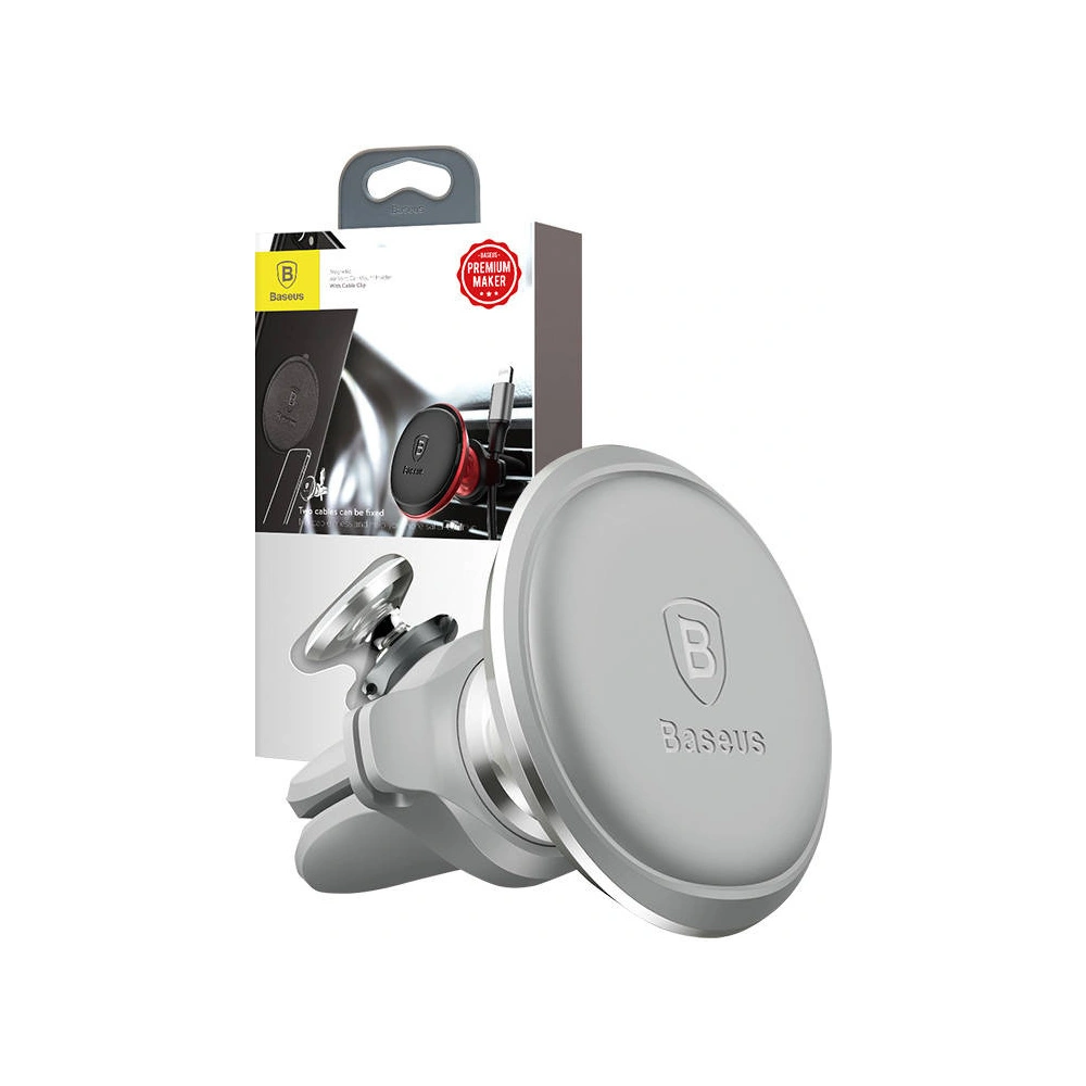 Uchwyt samochodowy magnetyczny do kratki Baseus (srebrny)
