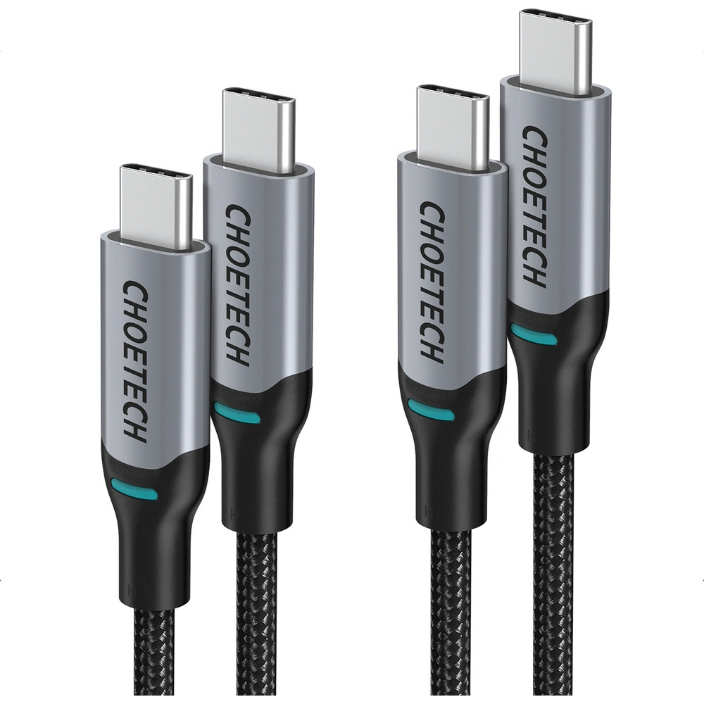 Kabel Choetech MIX00073 USB-C/USB-C PD 100W 5A 1,8m czarny [2 PACK]