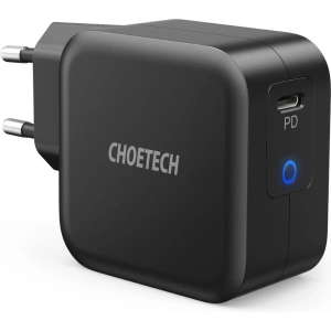 Buy Choetech Q6006 GaN Wall Charger USB-C 60W PD + USB-C/USB-C Cable 1,8m black - CHT101 - {ean13} - Home Screen Store Europe