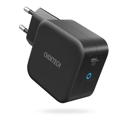 Kup Ładowarka sieciowa Choetech Q6006 GaN USB-C 60W PD + kabel USB-C/USB-C 1,8m czarny - CHT101 - {ean13} - Sklep Home Screen