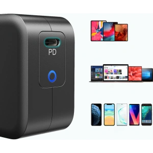 Kup Ładowarka sieciowa Choetech Q6006 GaN USB-C 60W PD + kabel USB-C/USB-C 1,8m czarny - CHT101 - {ean13} - Sklep Home Screen