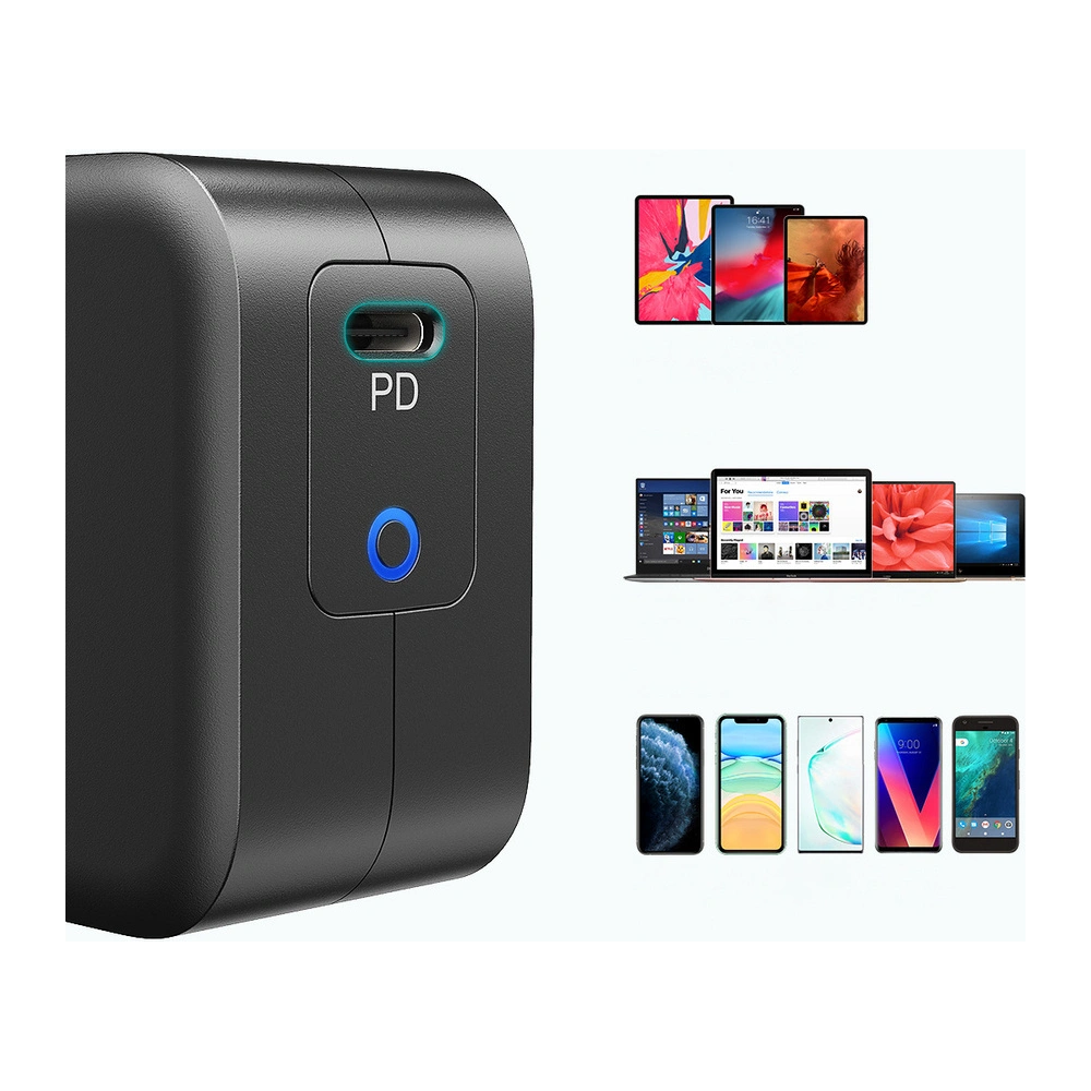 Ładowarka sieciowa Choetech Q6006 GaN USB-C 60W PD + kabel USB-C/USB-C 1,8m czarny