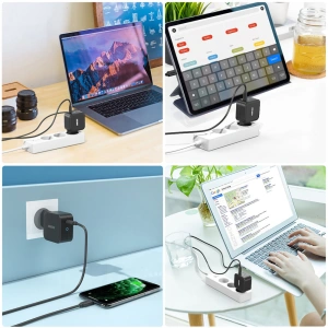 Kup Ładowarka sieciowa Choetech Q6006 GaN USB-C 60W PD + kabel USB-C/USB-C 1,8m czarny - CHT101 - {ean13} - Sklep Home Screen