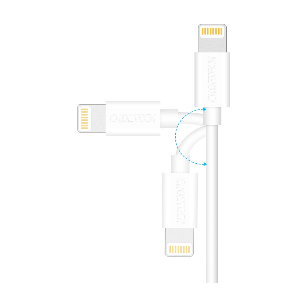 Kabel Choetech IP0027 USB-A/Lightning MFI 1,8m biały