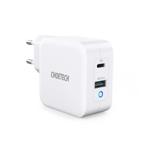 Kup Ładowarka sieciowa Choetech PD8002 GaN USB-C PD USB-A QC 3.0 65W 3,25A biały - CHT103 - {ean13} - Sklep Home Screen
