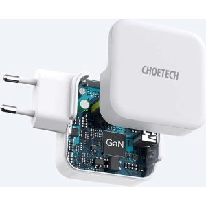 Kup Ładowarka sieciowa Choetech PD8002 GaN USB-C PD USB-A QC 3.0 65W 3,25A biały - CHT103 - {ean13} - Sklep Home Screen