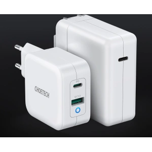 Kup Choetech Ladegerät PD8002 GaN USB-C PD USB-A QC 3.0 65W 3.25A weiß - CHT103 - {ean13} - Sklep Home Screen