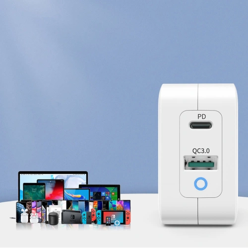 Kup Ładowarka sieciowa Choetech PD8002 GaN USB-C PD USB-A QC 3.0 65W 3,25A biały - CHT103 - {ean13} - Sklep Home Screen