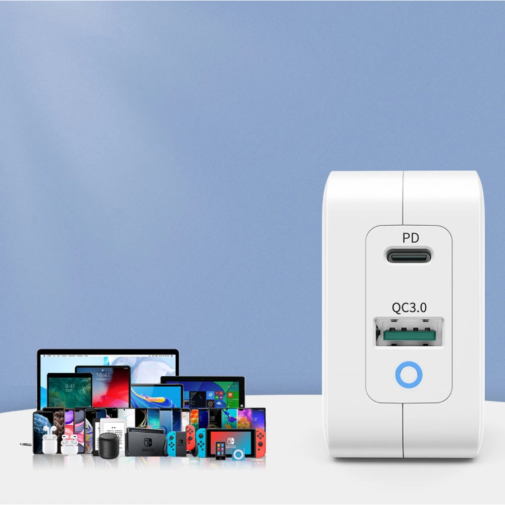 Ładowarka sieciowa Choetech PD8002 GaN USB-C PD USB-A QC 3.0 65W 3,25A biały