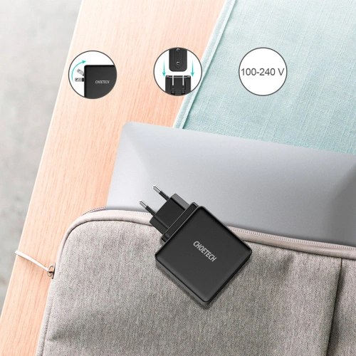Kup Încărcător de rețea Choetech Q4004-EU USB-C PD 60W 3A negru - CHT105 - {ean13} - Sklep Home Screen