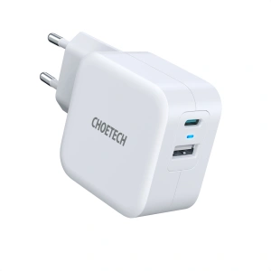 Buy Choetech PD5002-EU Wall Charger QC PD 38W 5A USB-C + USB-A white - CHT106 - {ean13} - Home Screen Store Europe