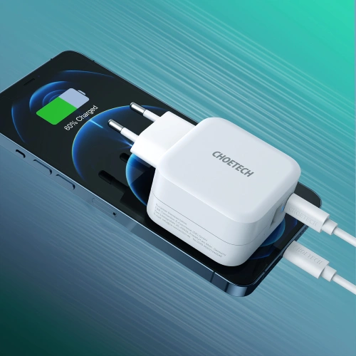 Kup Ładowarka sieciowa Choetech PD5002-EU QC PD 38W 5A USB-C + USB-A biały - CHT106 - {ean13} - Sklep Home Screen