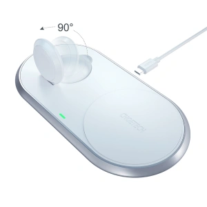 Buy Choetech T317 Wireless Charger Qi 2in1 to phone/Apple Watch (MFI) USB-C white - CHT107 - {ean13} - Home Screen Store Europe