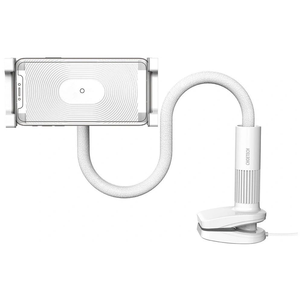 Uchwyt biurkowy z ładowarką bezprzewodową Choetech T548-S 10W biały