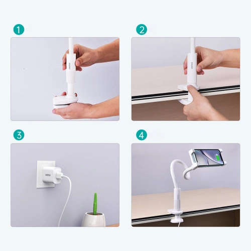 Buy Desk mount with wireless charger Choetech T548-S 10W white - CHT108 - {ean13} - Home Screen Store Europe