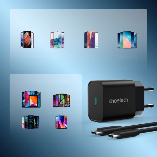 Kup Ładowarka sieciowa Choetech PD6003 USB-C 25W PPS PD czarny - CHT110 - {ean13} - Sklep Home Screen