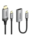 Choetech Adapter HUB HUB-H12 USB-C/HDMI 2.0 4K@60Hz grau + Kabel CH0021 USB-C/HDMI 4K@60Hz 2m grau