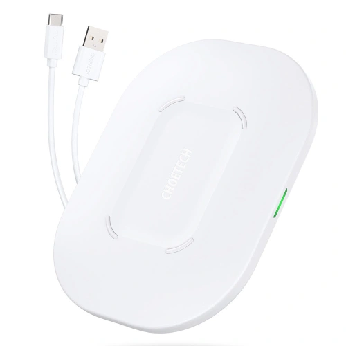 Kup Choetech Drahtloses Ladegerät T550-F-V2 Qi 15W + USB-A/USB-C Kabel 1m weiß - CHT112 - {ean13} - Sklep Home Screen
