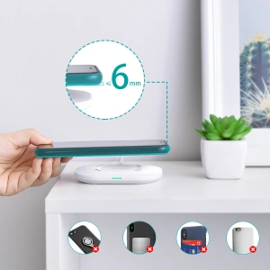 Kup Ładowarka bezprzewodowa Choetech T550-F-V2 Qi 15W + kabel USB-A/USB-C 1m biały - CHT112 - {ean13} - Sklep Home Screen
