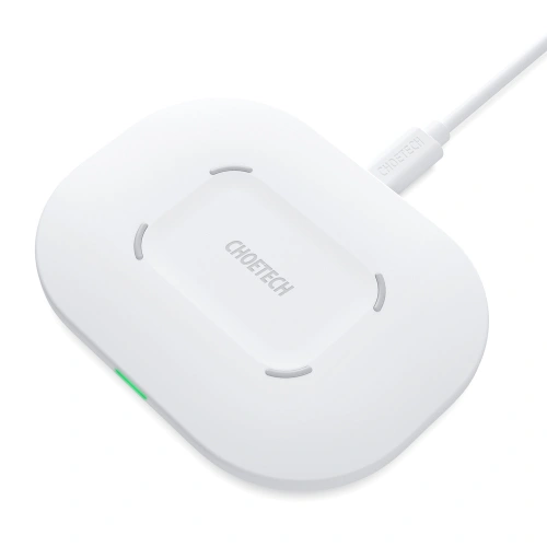 Kup Choetech Drahtloses Ladegerät T550-F-V2 Qi 15W + USB-A/USB-C Kabel 1m weiß - CHT112 - {ean13} - Sklep Home Screen