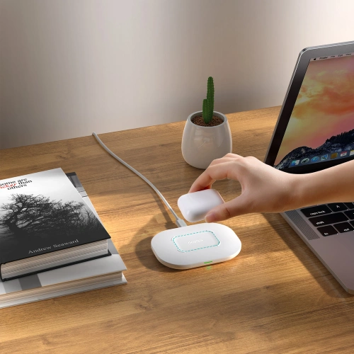 Kup Încărcător wireless Choetech T550-F-V2 Qi 15W + cablu USB-A/USB-C 1m alb - CHT112 - {ean13} - Sklep Home Screen